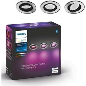 Philips Hue Centura inbouwspot White & Color rond Aluminium 3-pack