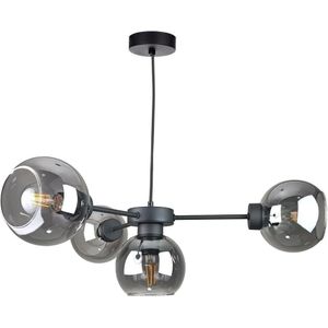 Hanglamp aan een koord KALIOPE 6xE27/60W/230V zwart/gerookt zwart