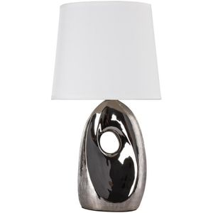 Tafellamp HIERRO 1xE27/60W/230V wit/glanzend chroom