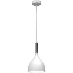 Hanglamp aan een koord NOAK 1xE27/60W/230V wit/glanzend chroom