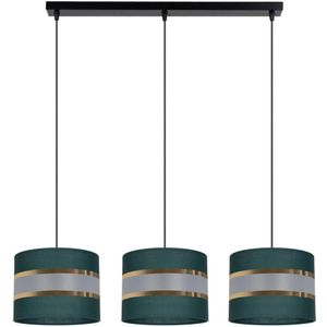 Hanglamp aan een koord CORAL 3xE27/60W/230V groen