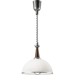 Hanglamp met trekkoord CHIARA 1xE27/60W/230V zilver/beuken