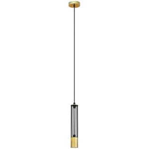 Hanglamp aan een koord BARS 1xGU10/20W/230V zwart/goud