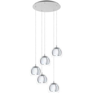 Eglo 98596 - Hanglamp aan koord ROCAMAR 5xE27/28W/230V