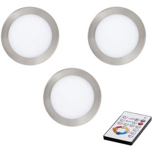 Eglo 78661 - SET 3x Dimbare LED Inbouw Plafond Lamp TINUS LED/6W/230V + afstandsbediening