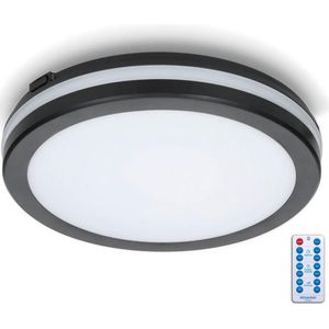 LED Badkamer plafondlamp met sensor LED/24W/230V diameter 30 cm zwart + AB