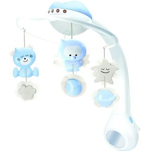 Infantino - Muziekmobiel 3-in-1 met 3xAAA, blauw, voor wieg