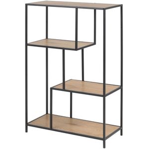 Boekenkast SARON eiken/zwart