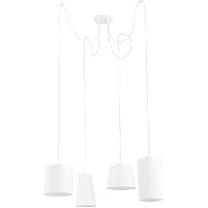 Hanglamp aan koord BEN WHITE 4xE27/60W/230V