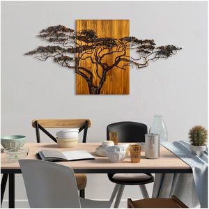 Asir - Decoratief Houten Wandaccessoire - Veelkleurig - 100% Hout