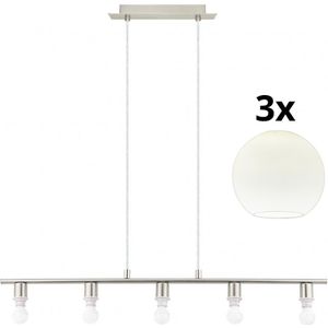 Eglo - LED Hanglamp aan een koord MY CHOICE 5xE14/4W/230V chroom/wit
