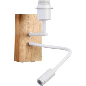 Brilagi - LED Flexibele wandlamp NUBILA WOOD 1xE27/25W/230V + LED/3W eiken/wit