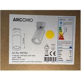 Arcchio - winkelverlichting - 1licht - aluminium, kunststof - H: 21.1 cm - wit (RAL 9016) - Inclusief lichtbron