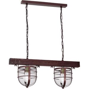 Hanglamp aan ketting ANDER 2xE27/60W/230V donkerbruin