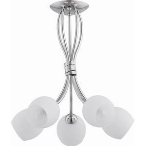 Bevestigde hanglamp BUENA 5xE14/10W/230V chroom