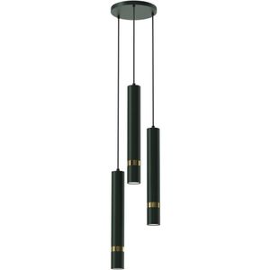 Hanglamp aan een koord JOKER 3xGU10/8W/230V groen/goud