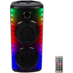 Oplaadbare LED RGB Speaker - 600W - Draagbaar - Met Microfoon - 2400 mAh