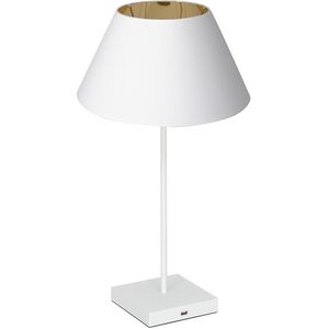Tafel Lamp met USB verbinding 1xE27/60W/230V wit