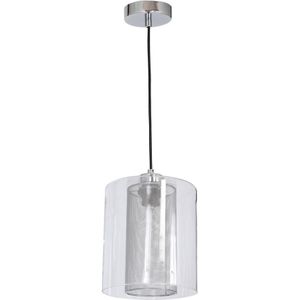 Hanglamp ELDA 1xE27/60W/230V glanzend chroom
