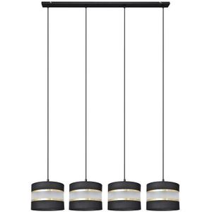 Hanglamp aan een koord HELEN 4xE27/60W/230V zwart/gouden