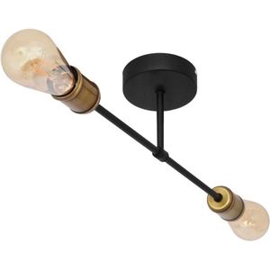 Bevestigde hanglamp CAMBRIDGE 2xE27/15W/230V zwart/gouden