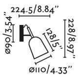 Faro Barcelona - STUDIO - Wandlamp - Groen - Metaal