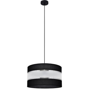 Hanglamp aan een koord HELEN 1xE27/60W/230V diameter 35 cm zwart/zilver