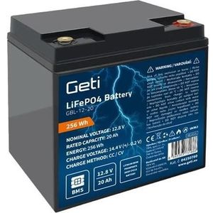 LiFePO4-accu - 12,8V - 20Ah - Geschikt voor Zonne-energiesystemen en Recreatievoertuigen