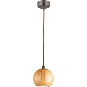 Hanglamp aan een koord 1xGU10/10W/230V essehout/massief hout bruin