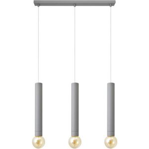 Hanglamp aan een koord TUBA 3xE27/60W/230V grijs