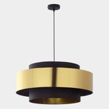 Hanglamp aan een koord CALISTO 1xE27/25W/230V goud/zwart