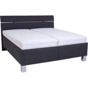 Gestoffeerd bed met matras en opslagruimte ALIS 180x200 cm antraciet