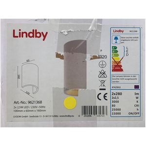 Lindby - LED wand verlichting JENKE 2xLED/2,5W/230V