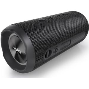 Niceboy Nexus - Draadloze LED speaker 26W/4000mAh IPX6 zwart met microfoon