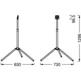 LED Bouwspot Worklight Value - Zwart - Aluminium - 10 W LED