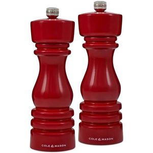 Cole&amp;Mason - Set zout- en pepermolens LONDON 2 st. 18 cm beuken/rood
