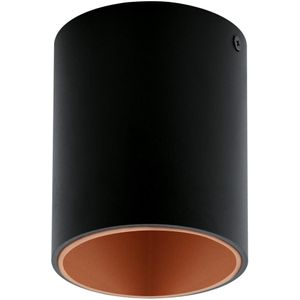EGLO Polasso Plafondlamp - LED - Ø 10 cm - Zwart/Koper