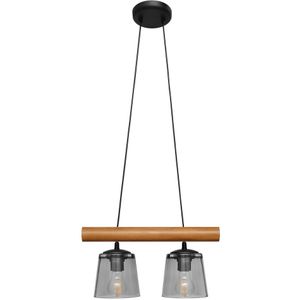 Hanglamp aan koord WOODSTOCK 2x E27 / 60W / 230V