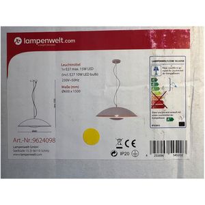 Lampenwelt - LED RGBW Dimbare hanglamp aan een koord ARTHUR 1xE27/10W/230V Wi-Fi
