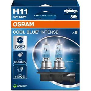 SET 2x Autolamp COOL BLAUW H11 PGJ19-2/55W/12V 5000K - Osram
