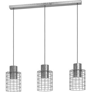 Eglo 43648 - Hanglamp aan een koord MILLIGAN 3xE27/40W/230V zilver