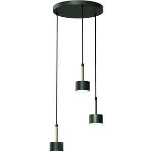 Hanglamp aan een koord ARENA 3xGX53/11W/230V groen/goud