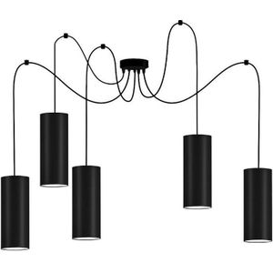 Hanglamp aan een koord ZIK 5xE27/40W/230V zwart