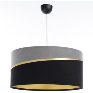 Hanglamp aan een koord SWING 1xE27/60W/230V zwart/grijs/goud