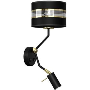 Wand Lamp ULTIMO 1xE27/40W/230V + 1xGU10/MR11/7W zwart