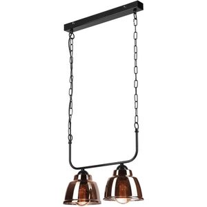 Hanglamp aan een ketting MARIO 2xE27/60W/230V messing