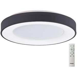 Azzardo AZ4995 - Dimbare LED plafondlamp SANTANA LED/80W/230V zwart +RC