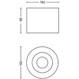 Philips Dimbare LED 533003116 Oppervlak-spotverlichting Niet-verwisselbare lamp(en) 4,5 W F