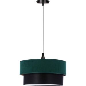 Hanglamp aan een koord SOLANTO 1xE27/60W/230V groen/zwart