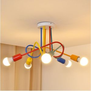 Kinder LED hanglamp aan een koord OXFORD 5xE27/60W/230V